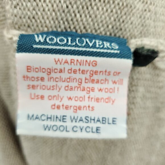 WooLovers 100% British Wool Crewneck Sweater L Tan - Picture 15 of 16
